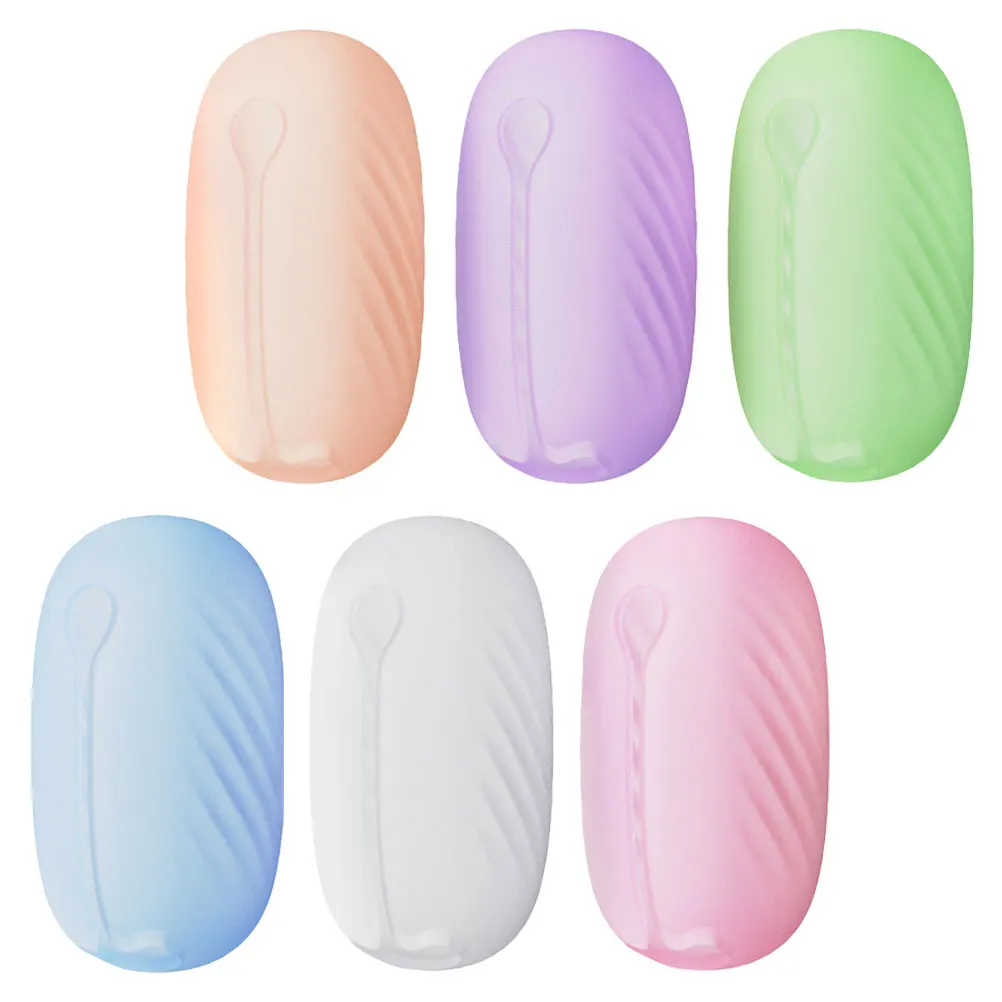 6 قطع من أغطية حاملات السفر المصنوعة من السيليكون لفرشاة الأسنان، حقيبة تخزين خفيفة الوزن ومدمجة وأغطية فرش المكياج