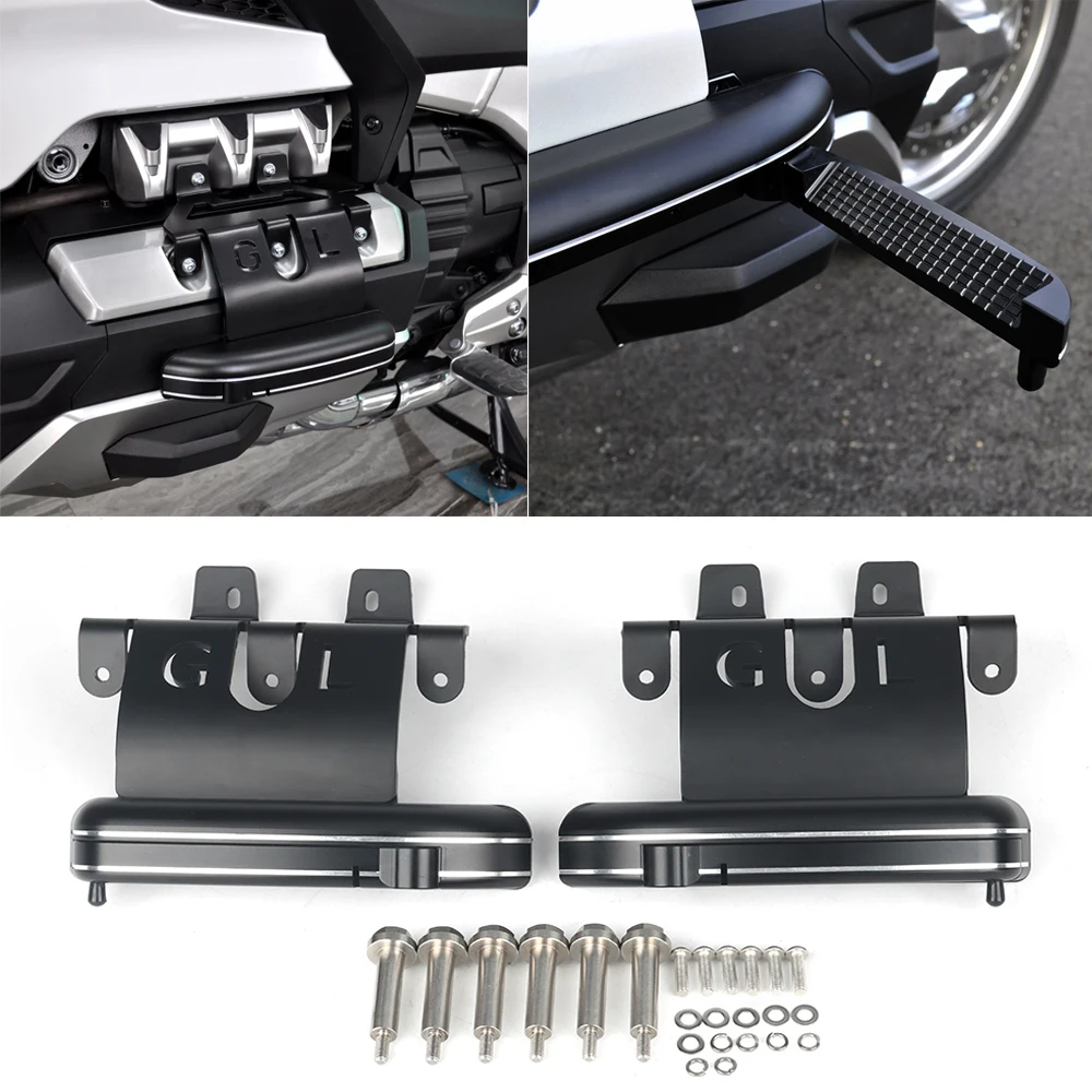 Motorcycle Adjustable Foldable Foot Pedal Pegs Engine Protection Cover Footrest For Honda Gold Wing 1800 GL1800 F6B 2018-2023