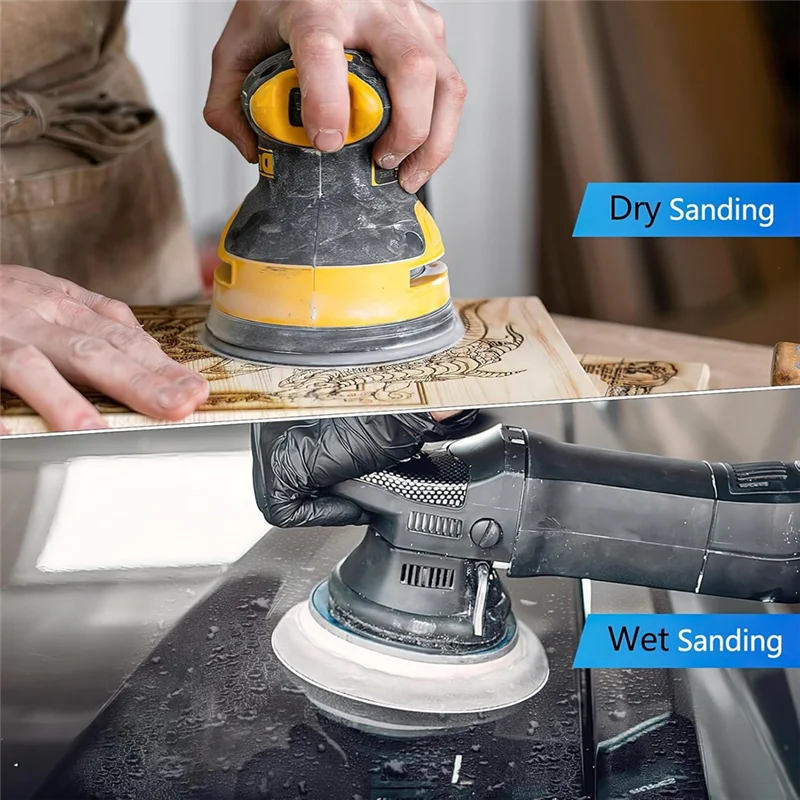 ABAG 996A+ 3 Inch 75Mm Disc Water Sandpaper Flocked Back Dry Sandpaper Wet And Dry (60 -400 )