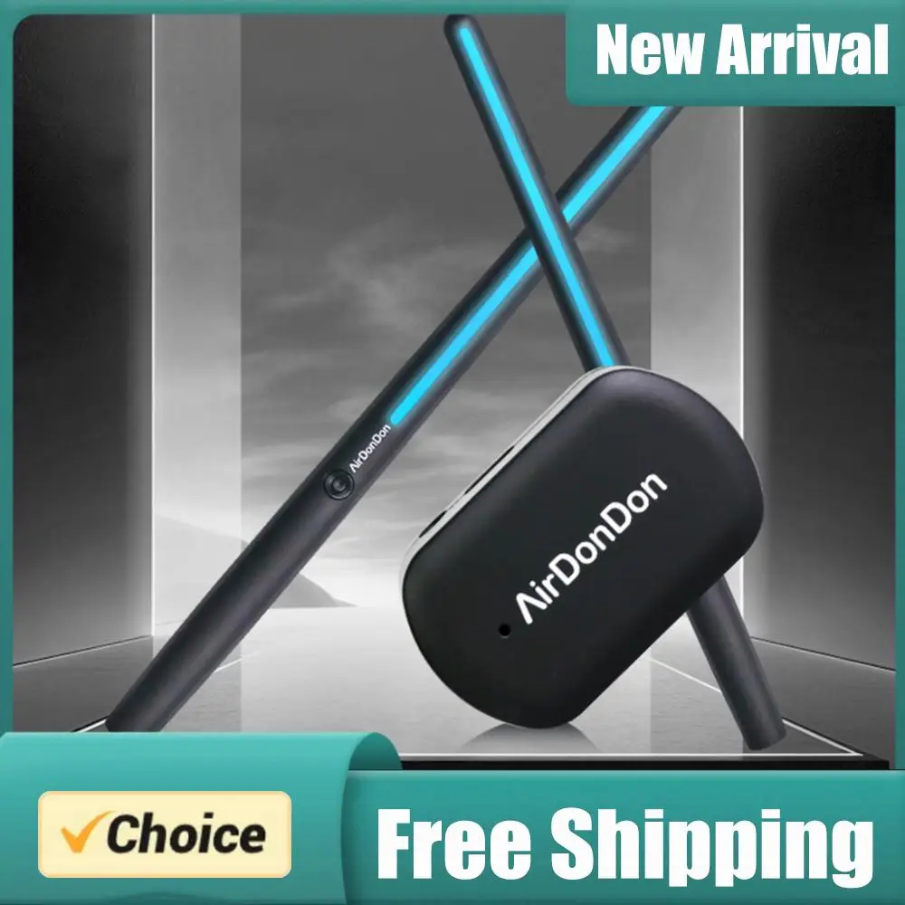 

Портативный набор воздушных барабанов, адаптер для воздушных барабанов, Bluetooth-совместимые виртуальные барабанные палочки, электронный набор барабанов для начинающих и профессионалов