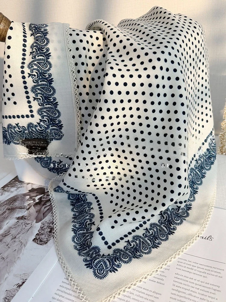 korean-blue-polka-dot-camere-silk-scarf-women's-spring-autumn-versatile-ne-protection-silk-wool-square-scarf-decorative-s