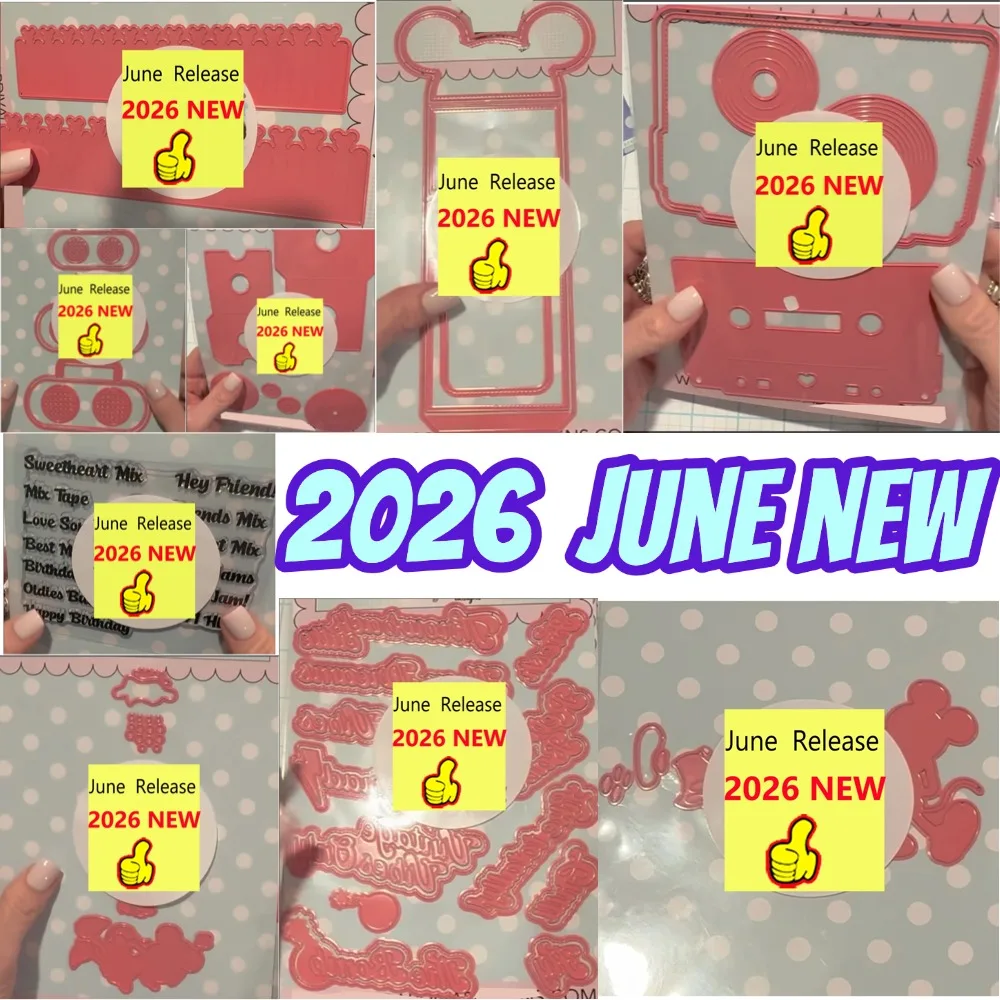 Flugzeug- und Kreis-Stempel 2026 NEU Stanzformen Scrapbook Tagebuch Dekoration Schablone Prägevorlage DIY Grußkarte Handgemacht