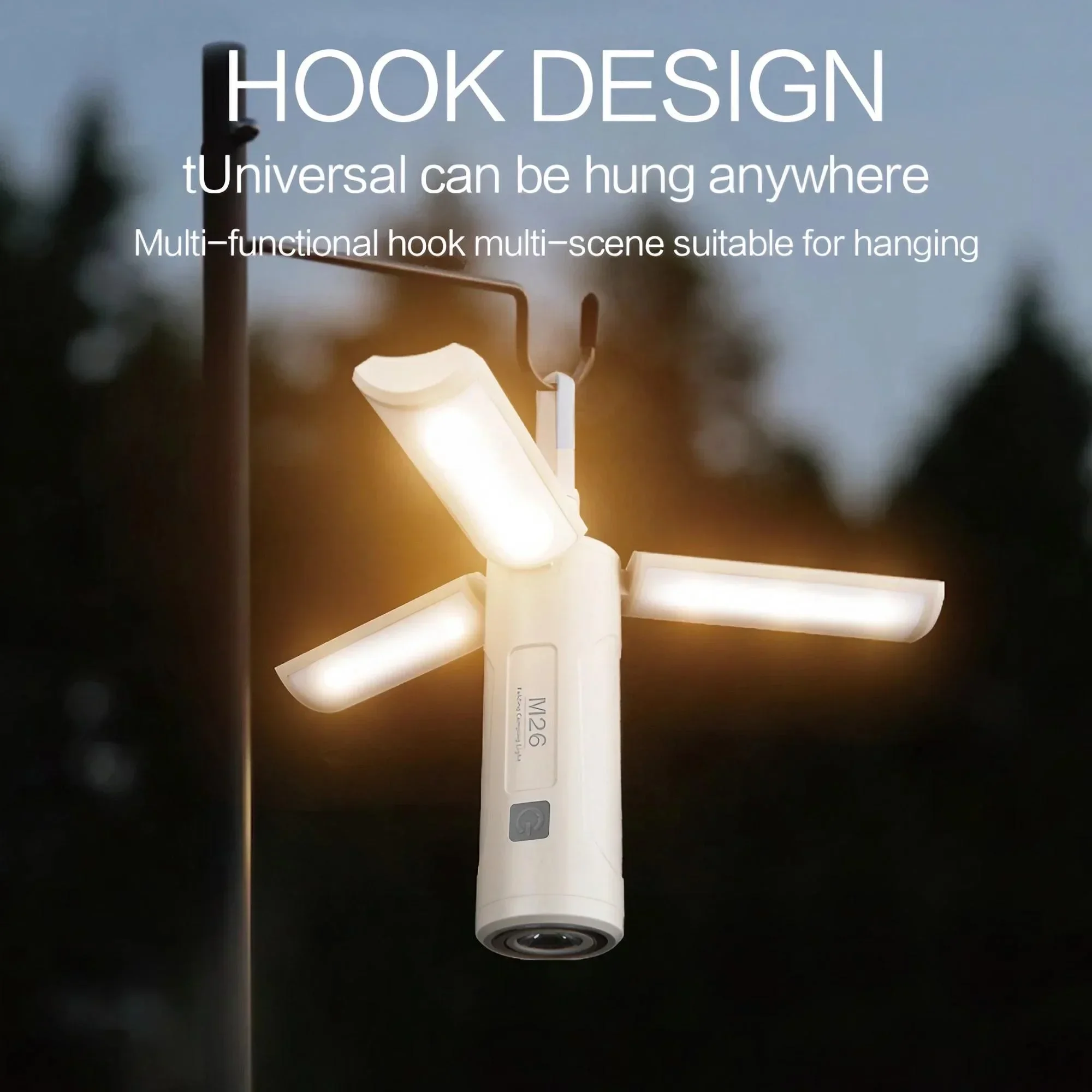 Versatile Outdoor LED Folding Flashlight USB Magnetic Camping Light and Work Light with Phone Charger Function 2-in-1 for Camping Hiking Repairs Emergency Travel Fishing USB Rechargeable Bright Portable Premium Quality Heavy Duty Durable Design