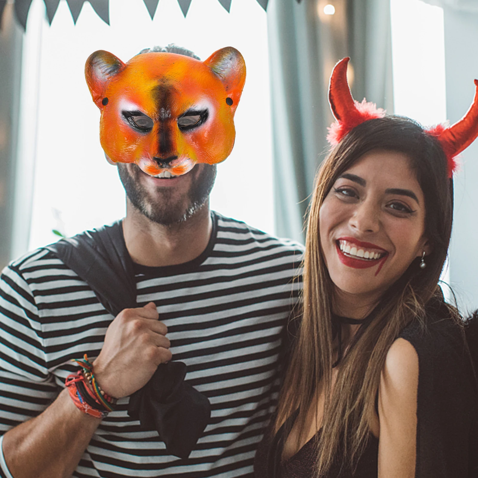 

Lion Mask Cool Masquerade Adult Decorations Halloween Theiran for Party Make up