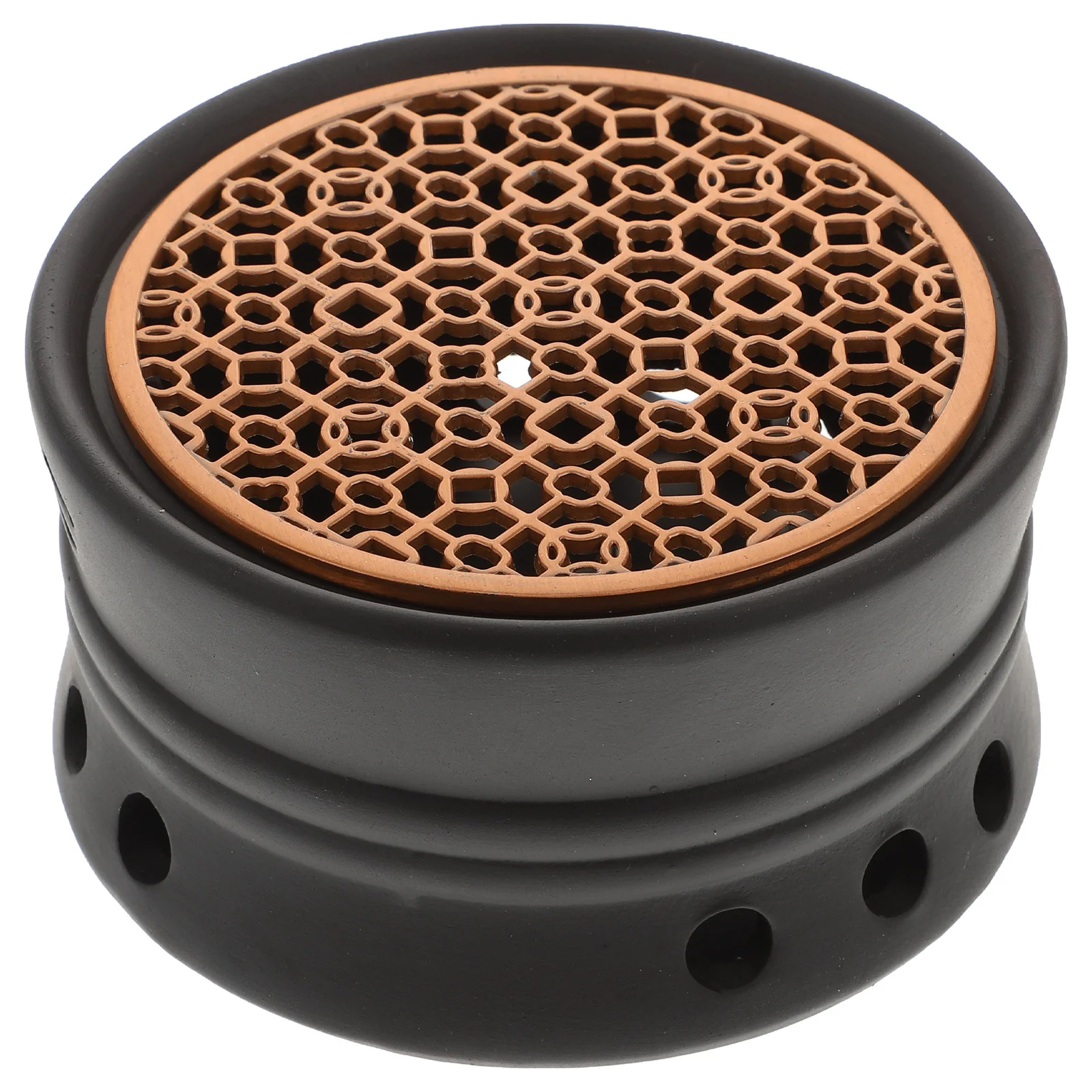 

1pc Ceramic Teapot Warmer Black Retro Tea Heating Stove Stand For Teaware Accessory Heat Resistant Practical Vintage