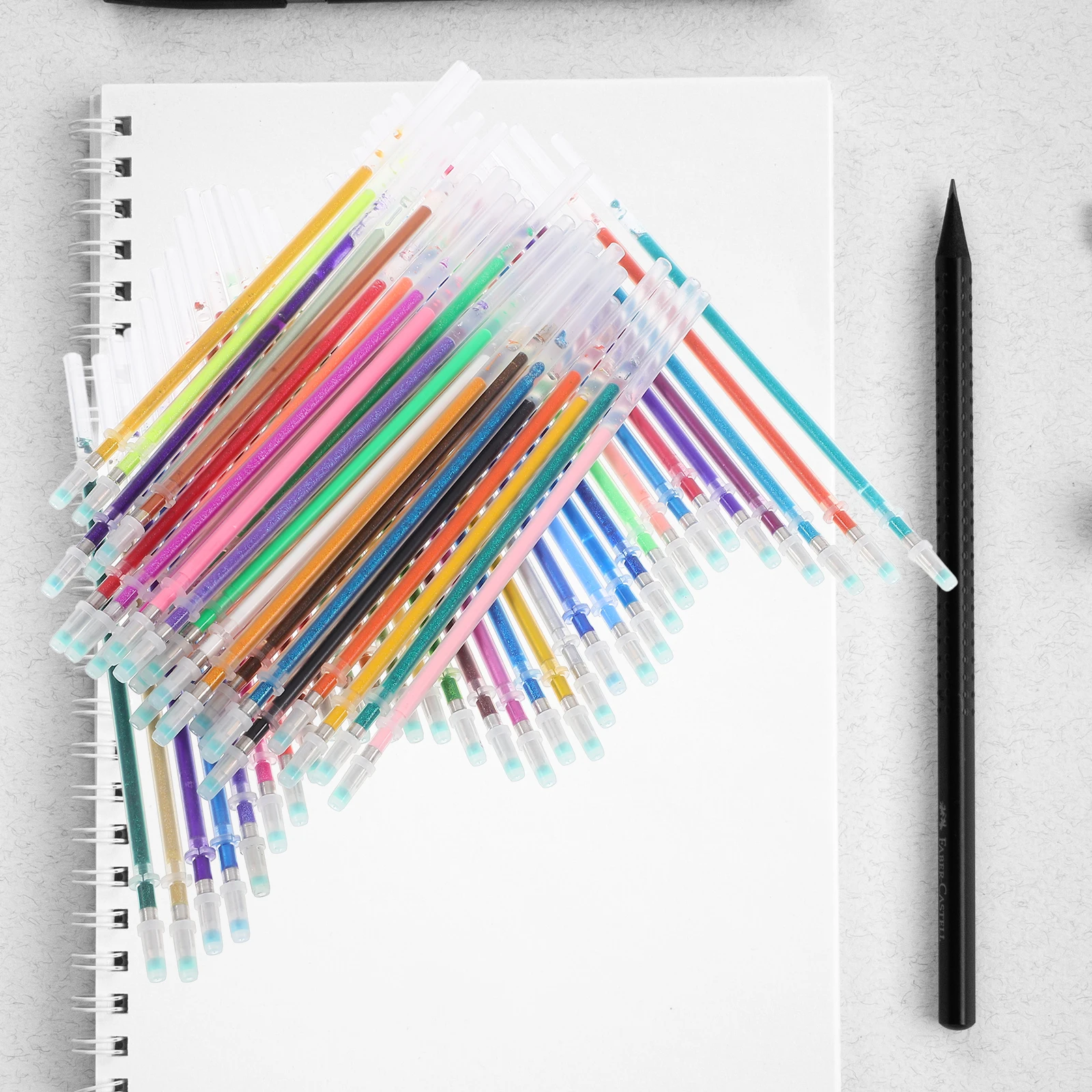 

60 Pcs Gel Refill Colored Pencils Drawing Plastic Glitter Refills Marker Tip Replacements