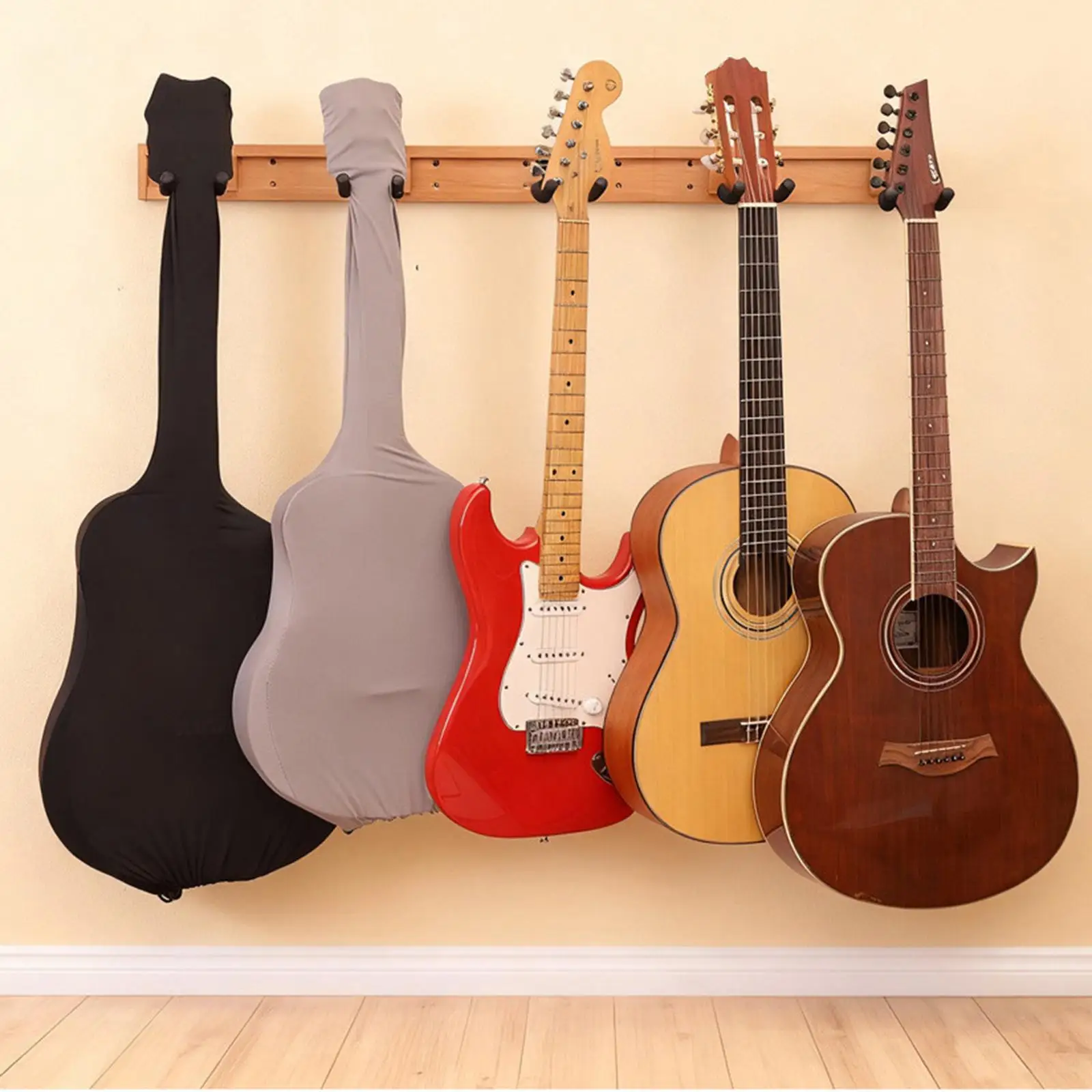 High Elasticity Acoustic Guitar Dust Cover Universal Fit Drawstring Protective Bag Dustproof for Home Music Room