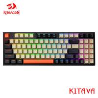 REDRAGON Kitava K636 RGB USB Mechanical Gaming Wired Keyboard Red Switch 94 Keys Gamer for Computer PC Laptop