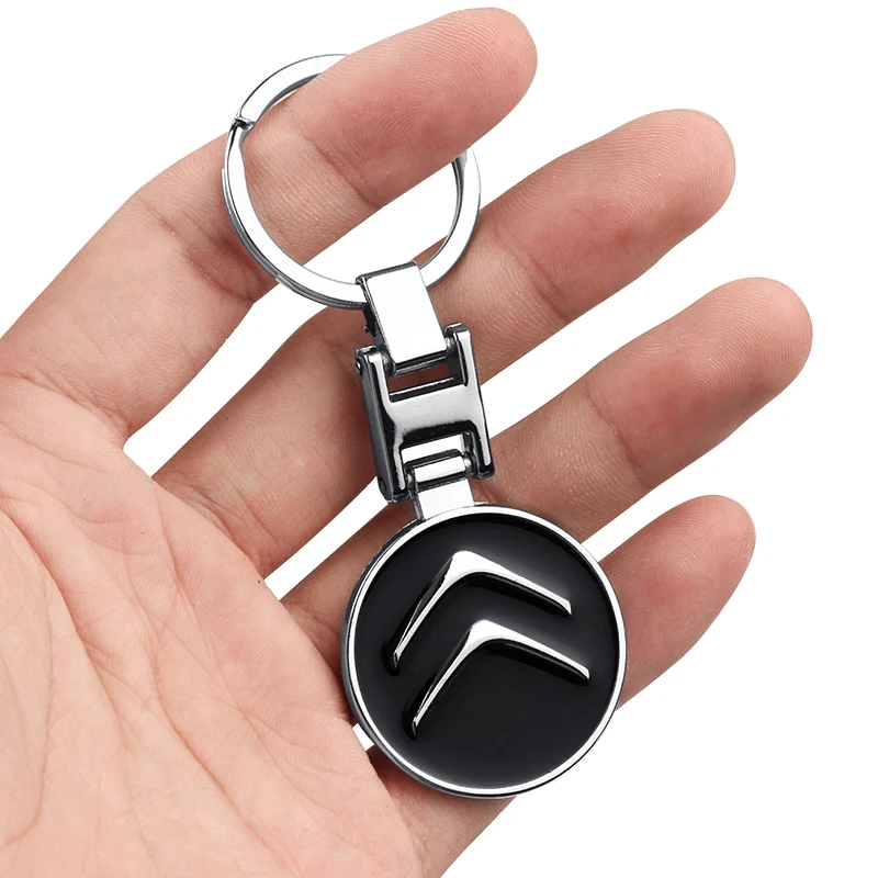 1pcs Car Styling Badge Metal Keychain Key Ring Accessories For Citroen C2 C3 C4 C5 X7 Berlingo Xsara C8 C4L DS3 Picasso C-ELYSEE - view 5
