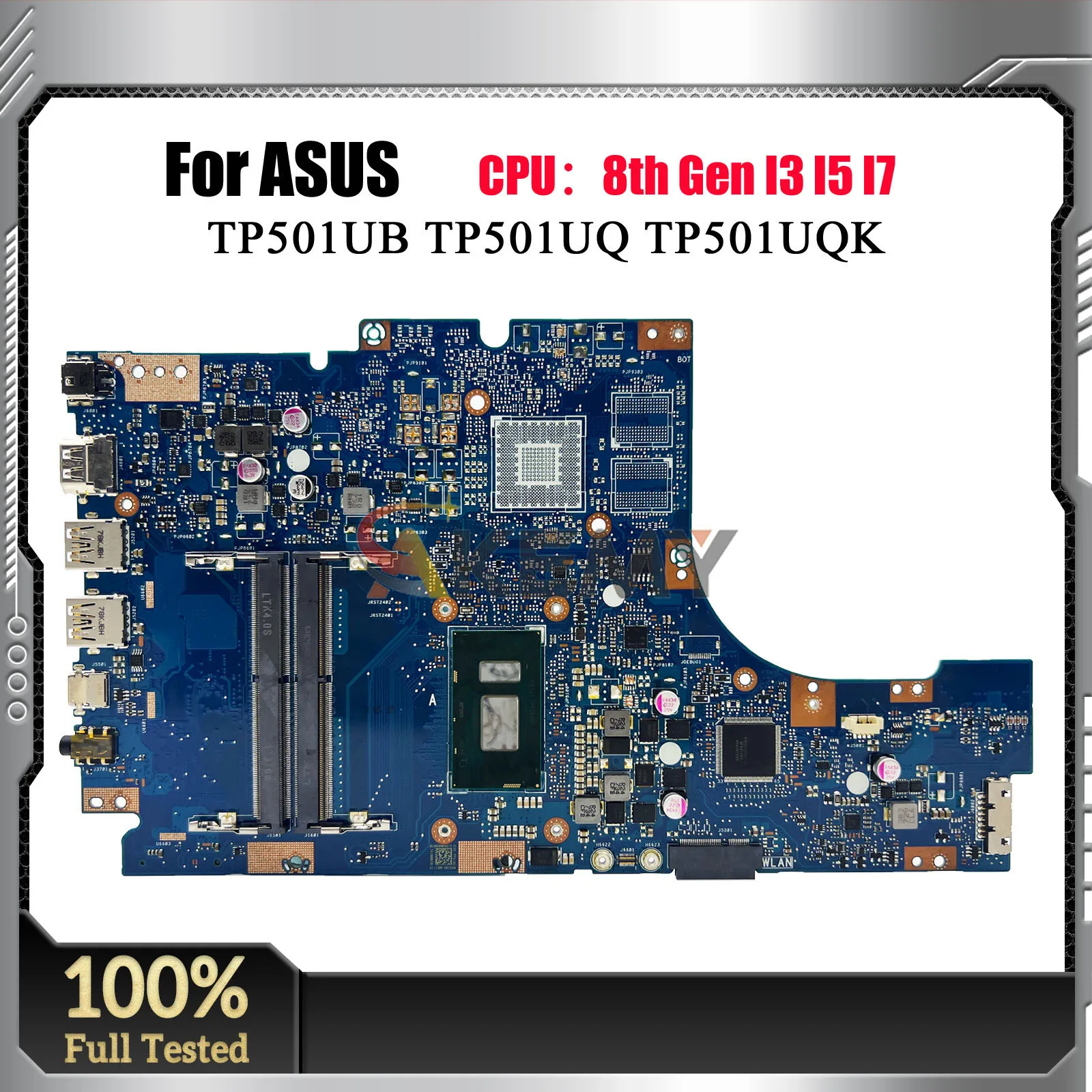 TP510UA Laptop Motherboard For ASUS VivoBook Flip TP510UQ TP510UF TP510U TP510UAR Mainboard With I3 I5 I7 CPU 100% Tested