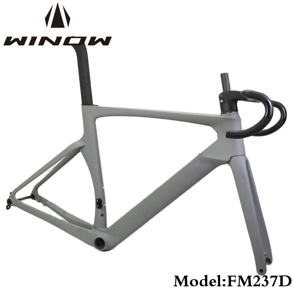 Winowsport T800 Carbon Road Disc Brake All Inner Cable Bike Frame Tire 28C accept customized Paint EPS Technology Disc Road bike