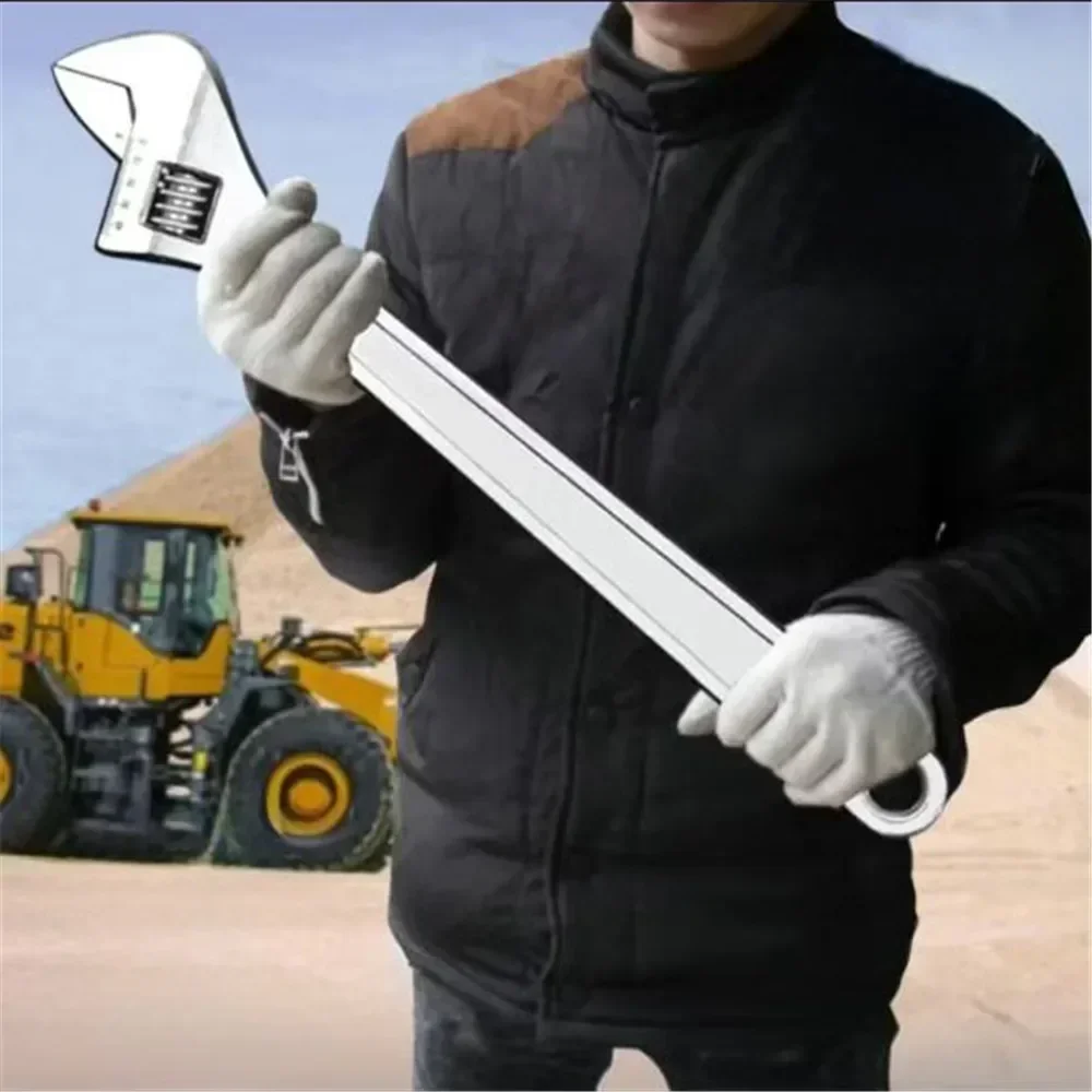 18/24 Inches Adjustable Jumbo Wrench Tool Drop Forged Chrome Plated for Car Repair Plumbing Repairs Tools Accessories