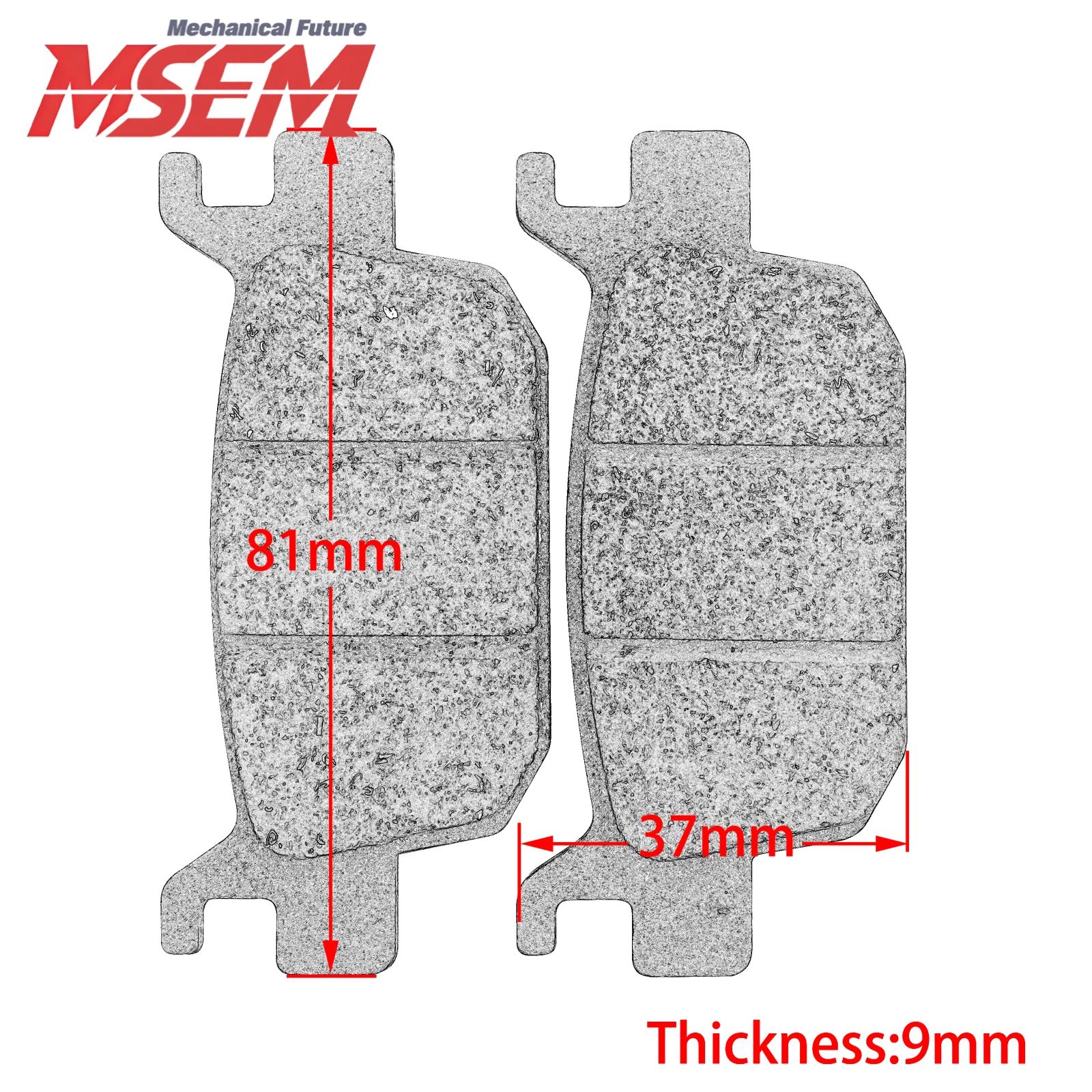 Direct Fit Rear Wheel Ceramic Fiber Brake Pads For KYMCO AK300i AK550 CV3 550cc Euro5 Right 2017-2024 2019-2020 2021-2024