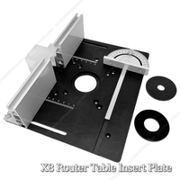 X8 Router Table Insert Plate Aluminum Alloy Wood Milling Flip Board Trimming Machine Engraving Auxiliary Tool Woodworking Benche