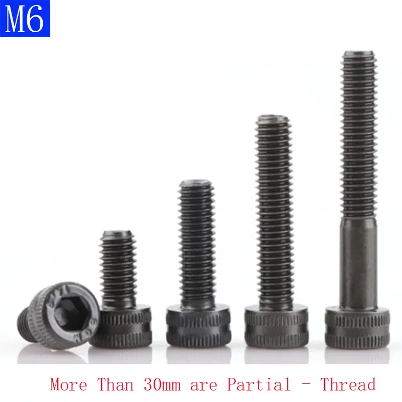

M6 - 1.0 Black 14.9 Grade Alloy Steel Allen Hex Socket Cap Head Screws DIN 912 Bolts