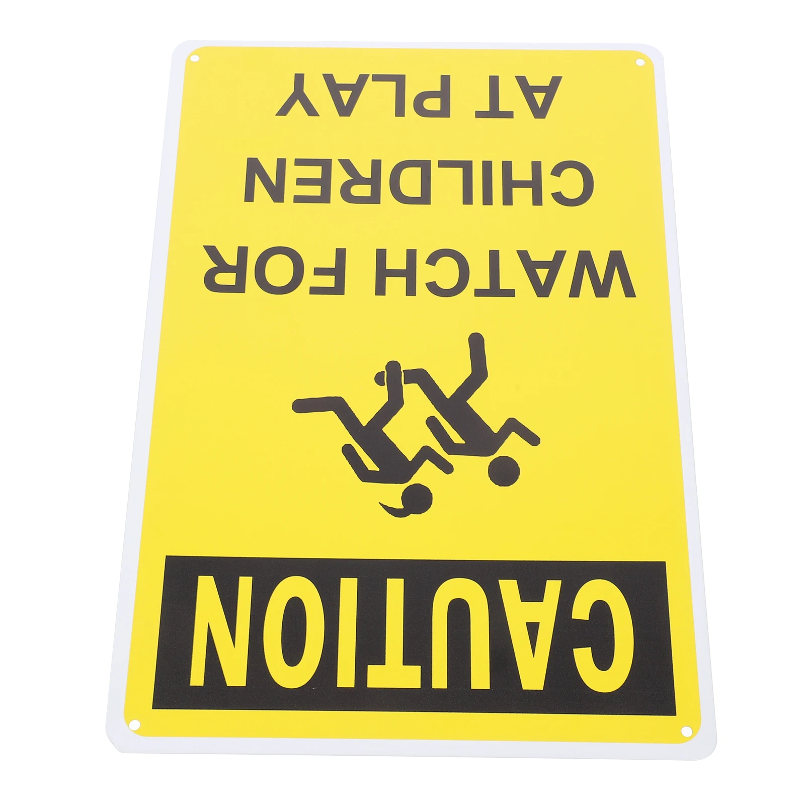 

Reflective Sign Traffic Street Metal Children Playing Caution The Slow Kids down Yellow