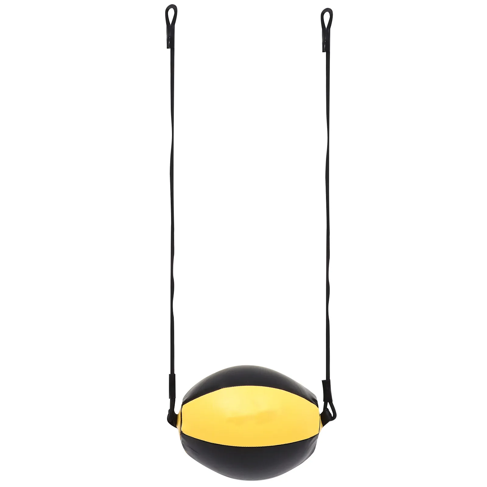 Ballon de vitesse double extrémité portable noir et jaune pour entraînement de boxe, corde élastique réglable pour l'agilité et la réaction