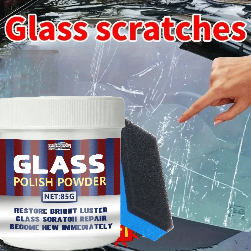85g High-Quality Glass Polishing Powder Detailing Solution for Enhanced Clarity And Gloss Reduction Driving Safety