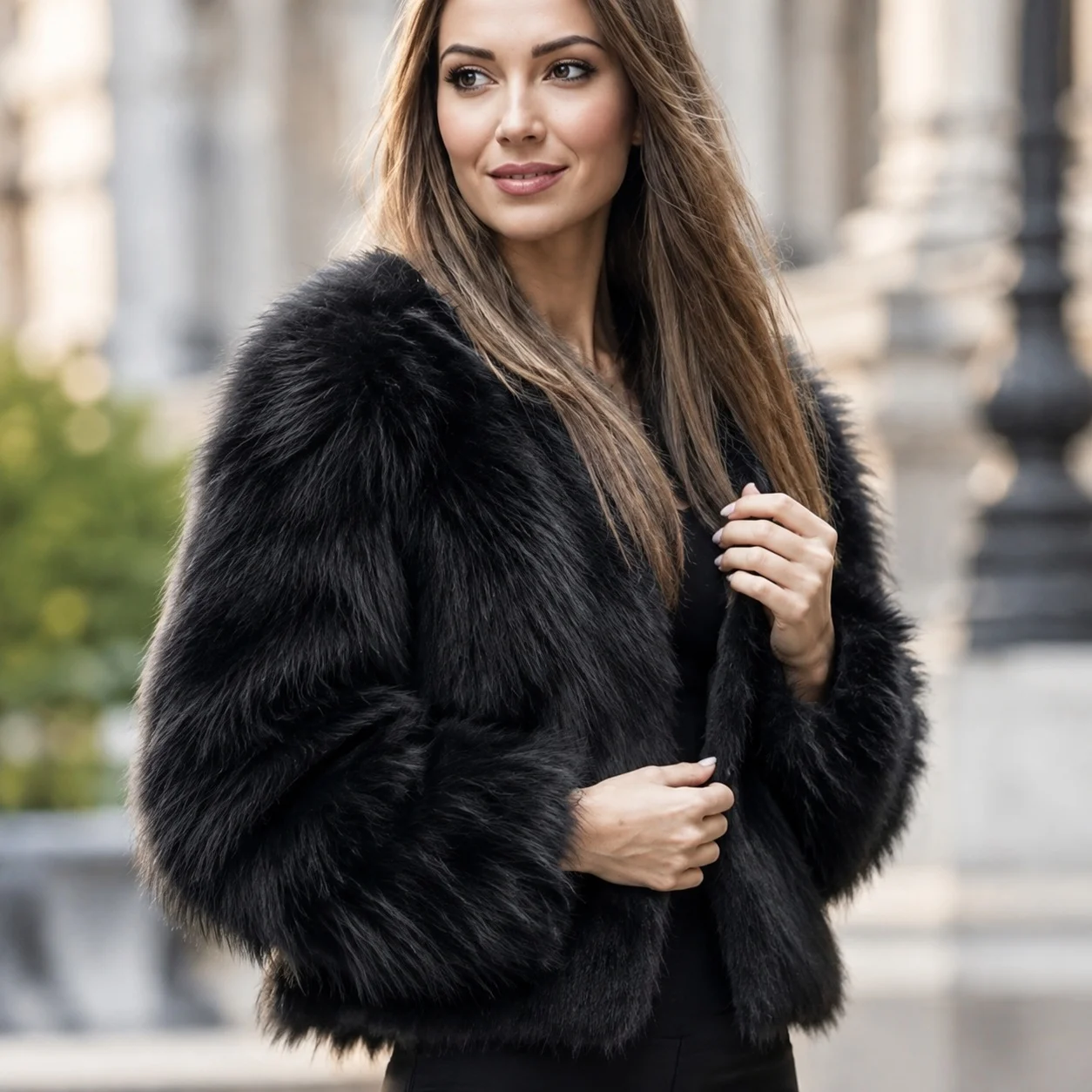 No Hood Top Round Neck Short Length Business Elegant with Elegant Style Regular Sleeve Winter Jacket Women Winter Jacket