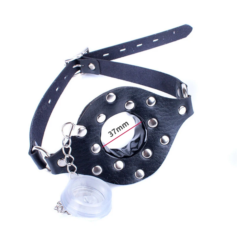 A Font with Cover Open Mouth Gag Restraints Flirting Bondage Slave Fetish Adult Game Erotic BDSM Sex Toy for Couples Extreme Sex