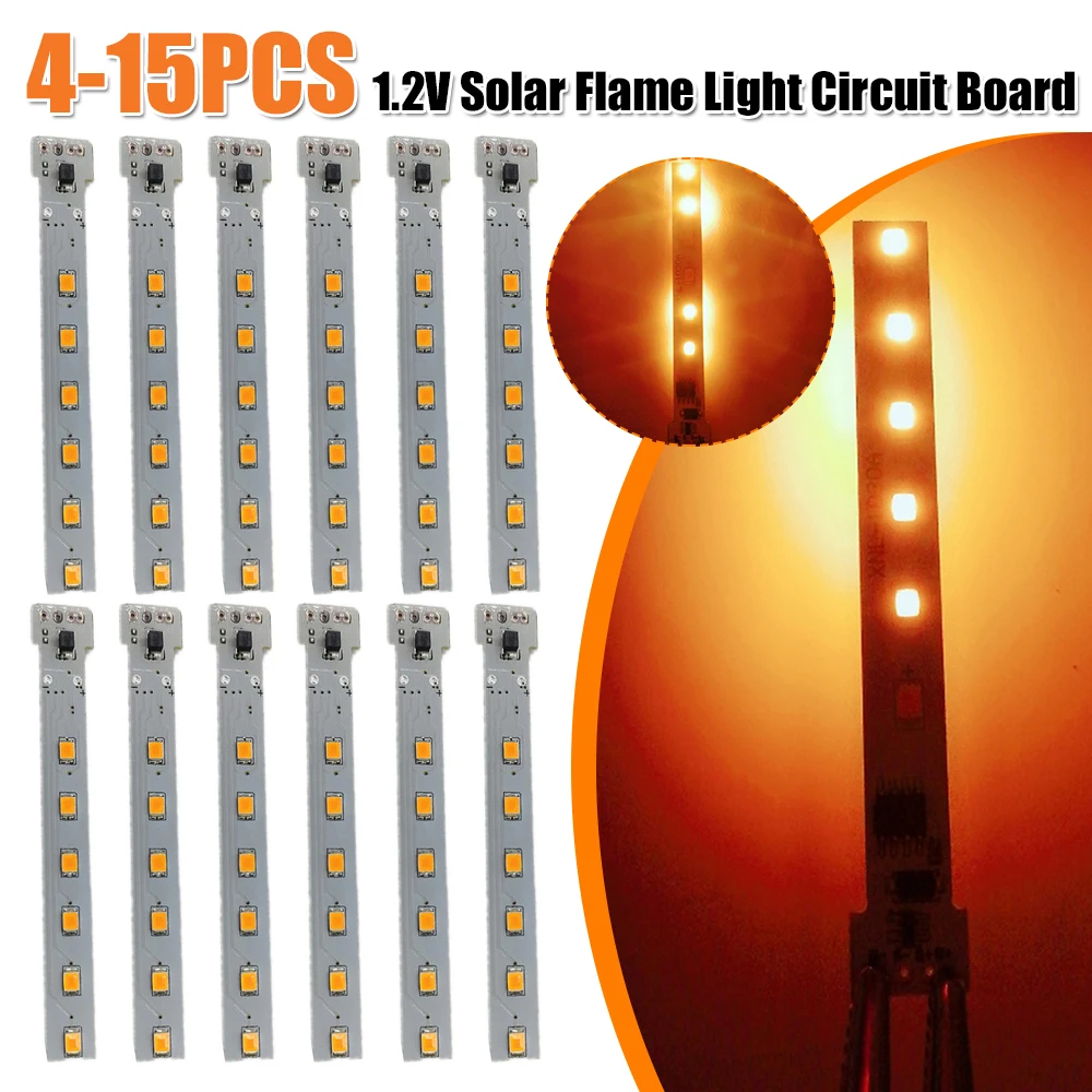 

1.2V Solar Flame Light Circuit Board Solar Candle Lamp Board Control Drive Board with 12 LED