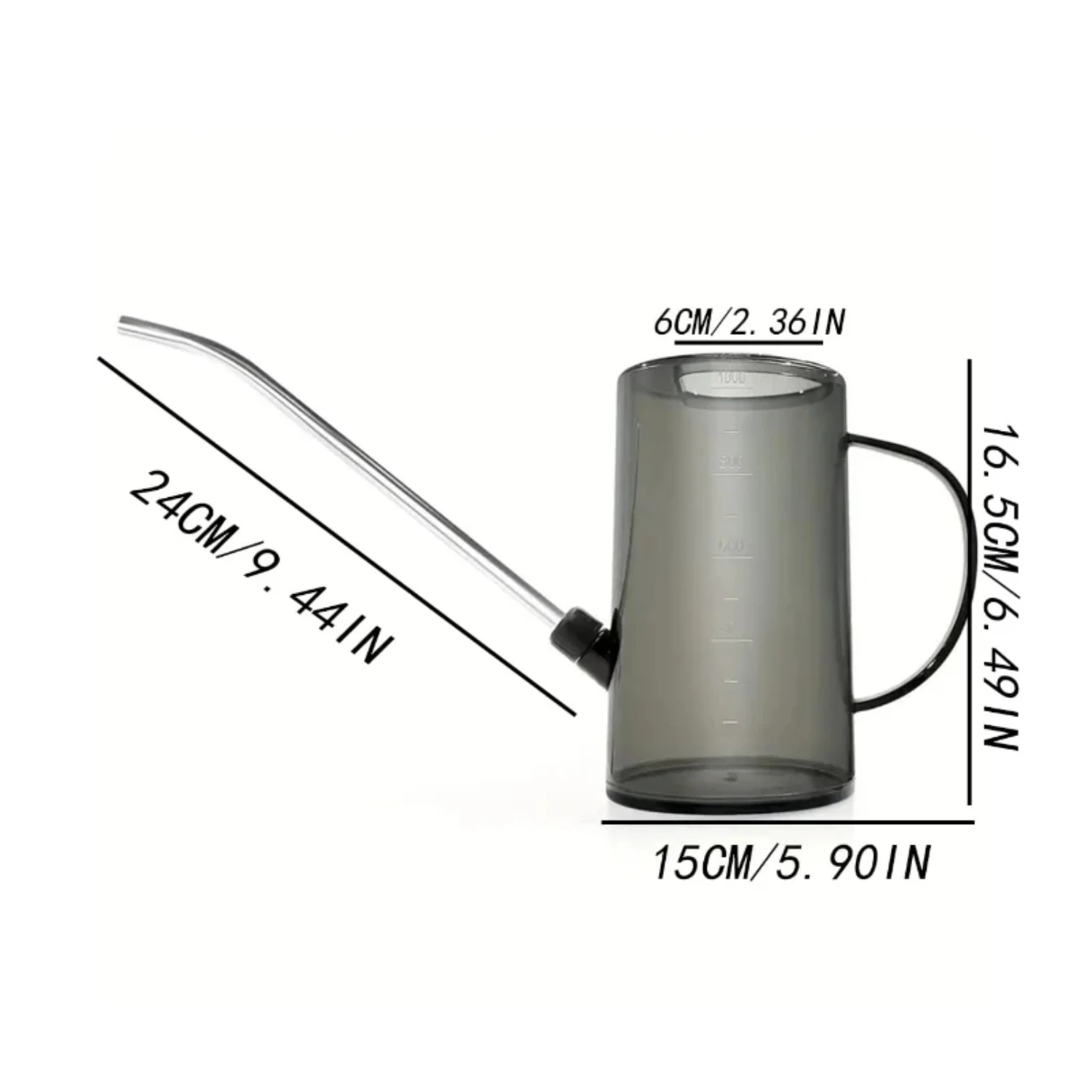 Petit arrosoir en acier inoxydable avec long bec pour plantes d'intérieur, idéal pour les plantes d'intérieur, les fleurs et les HP