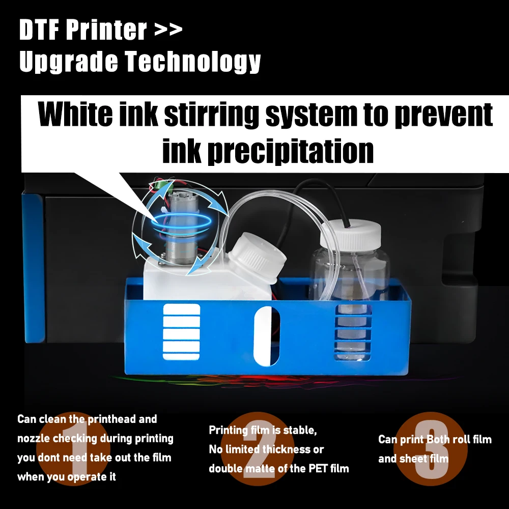 Imagem -03 - Impressora Dtf para Todos os Tecidos Impressos Direto para Filmar Máquina de Impressão Dtf Adequada para Epson L805 Xp600 a4