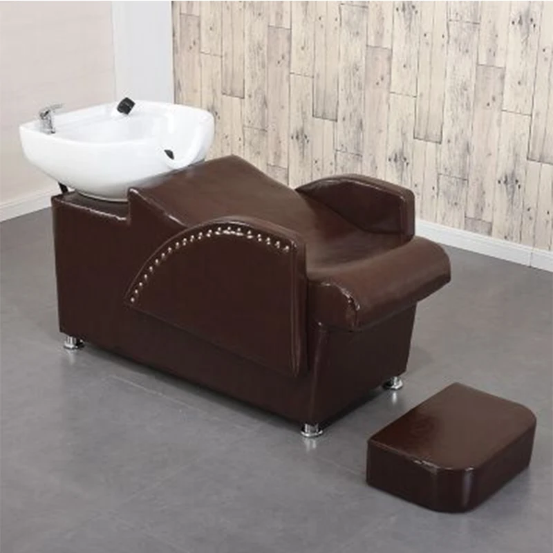 Nordic Luxury Shampoo Chairs Modern Ceramic Barber Shop Shampoo Bed Ergonomics Comfort Salon Furniture Silla Peluqueria FYSC 4