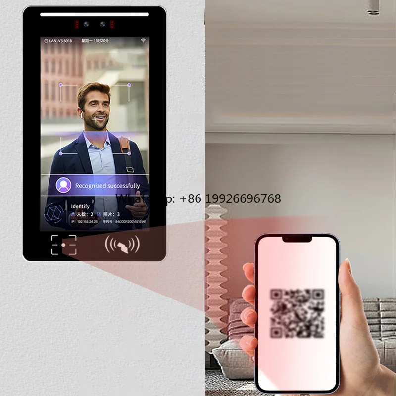 

13.3 Inch Dynamic Biometric NFC Face Recognition Terminal Night Vision Access Control Punch Card Attendance Machine