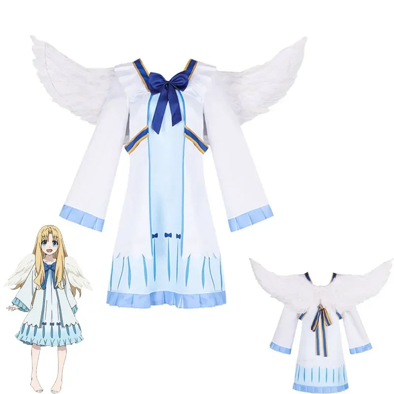 Filo Cosplay Angel Dress Costume Wig Wings Anime Tate no Yuusha no Nariagari Rising of Shield Hero Raphtalia Cosplay Women Suit