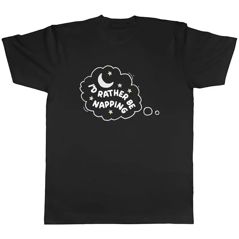 Мужская футболка «Я бы предпочел быть дремлю» для отдыха, снуса, ленивая забавная футболка в подарок