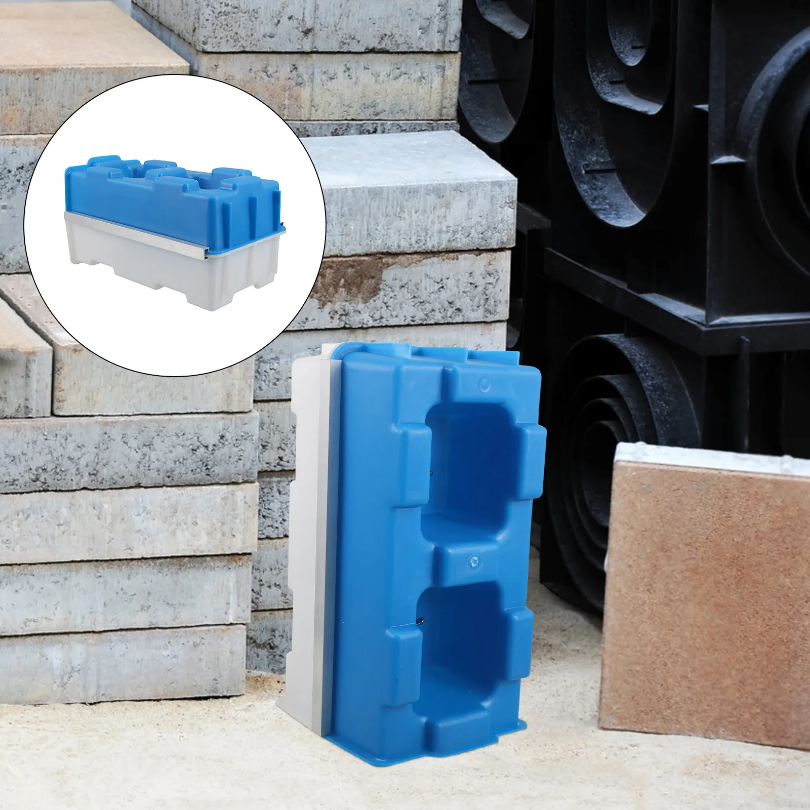 Moules en plastique pour béton, formes pour briques creuses, construction murale, démoulage rapide, moule à blocs de ciment réutilisable, jardin extérieur, bricolage