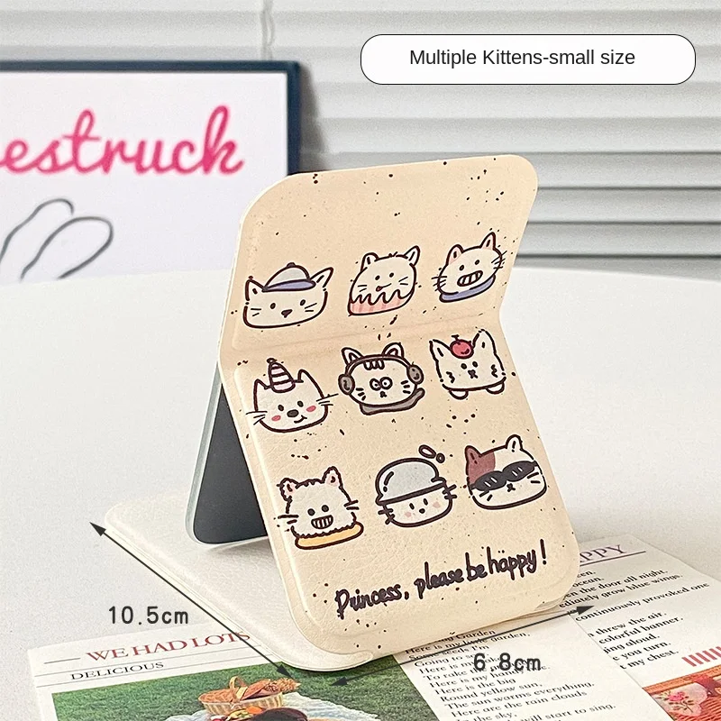 Opvouwbare make-upspiegel Leuke Instagram-stijl Onbreekbaar Draagbaar voor Desktop Dorm Reizen Studenten Compacte make-upspiegel