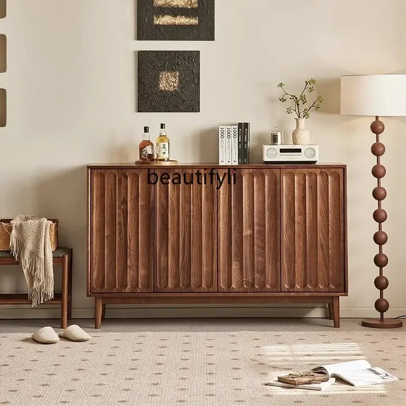 

Nordic Solid Wood Sideboard Simple Living Room Bedroom Storage Multifunctional Household Shoe Cabinet