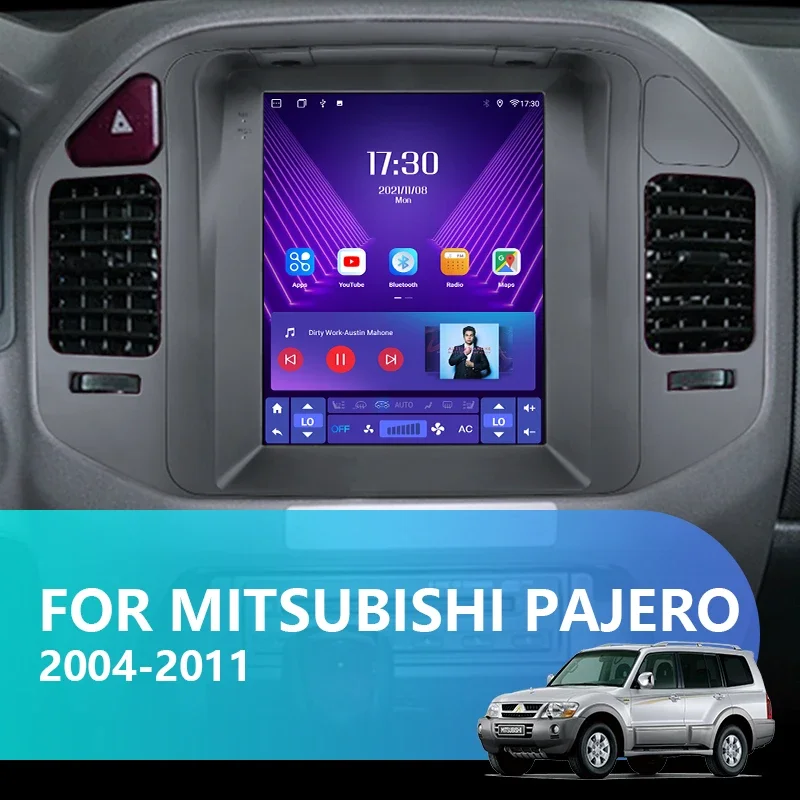 JMCQ-Leitor multimídia de carro, Android 12, tela vertical, Carplay, navegador, unidade principal, Mitsubishi Pajero V60 V68 V73 1999-2006