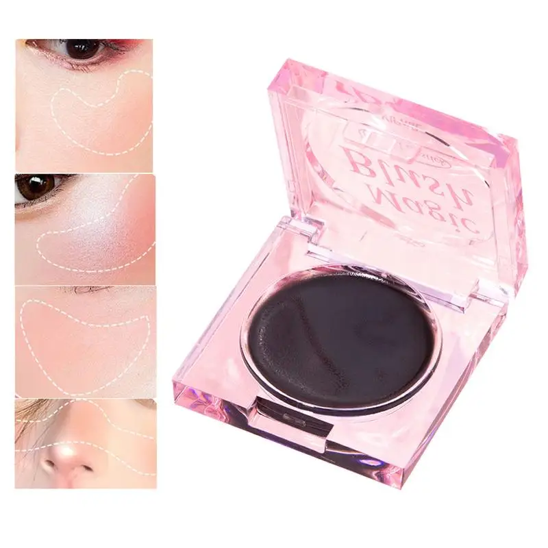 Change Blush Zwart Transparant Kristal Kleurveranderende Magische Gel Natuurlijke Fleuren Lip & Wangcontour Lippenstift Make-up Blush