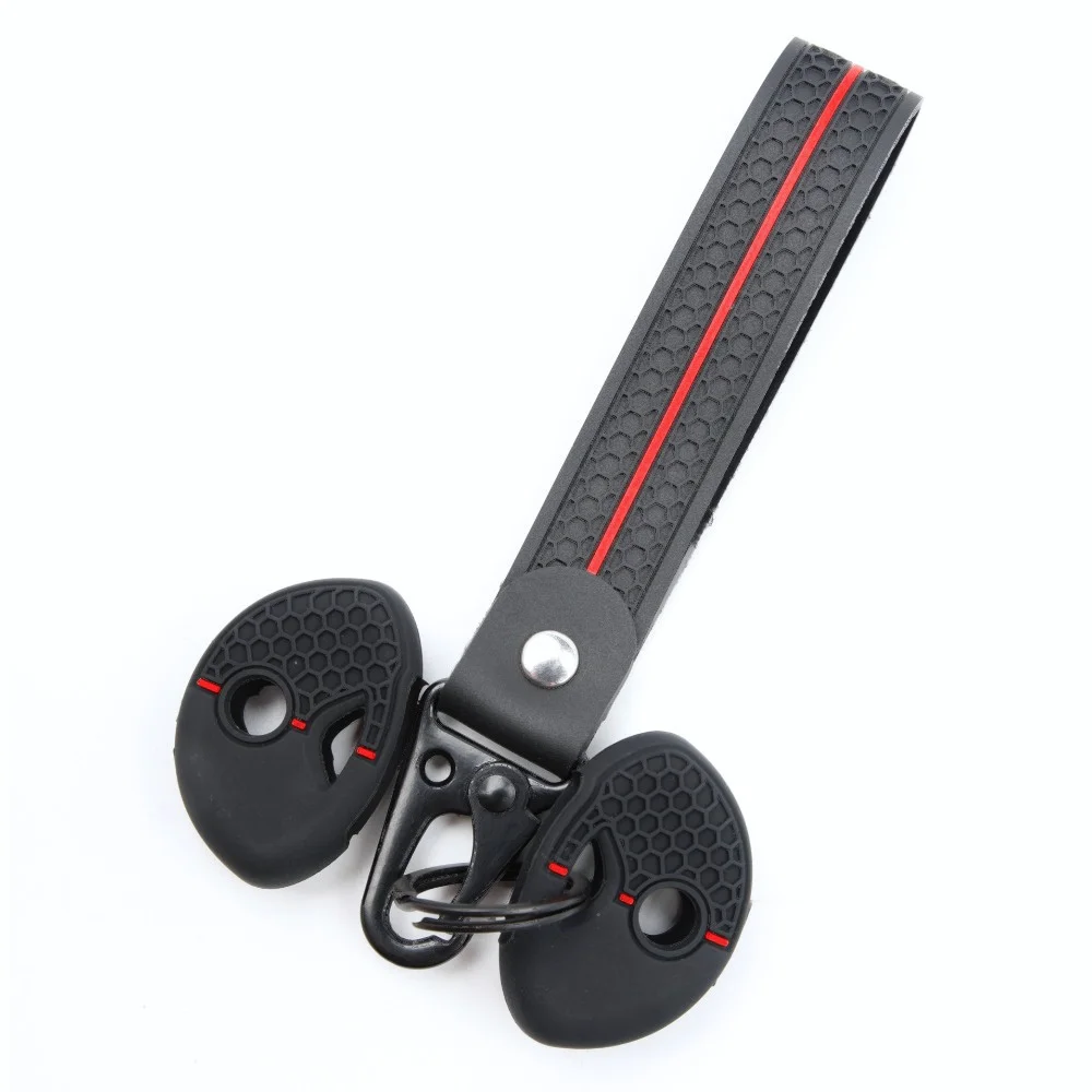 Soft Silicone Key Fob Case For BMW K1200R R1200RT K1300R S1000RR F650GS F800GS F800ST with wrist carabiner Car Accessory