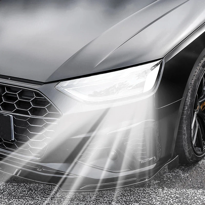 For Audi A3 A4 A5 A6 A7 A8 Q3 Q5 Q7 S3 S4 S5 Light Black Car Tint Lighthouse Tail Light Headlights Fog Vinyl Sticker