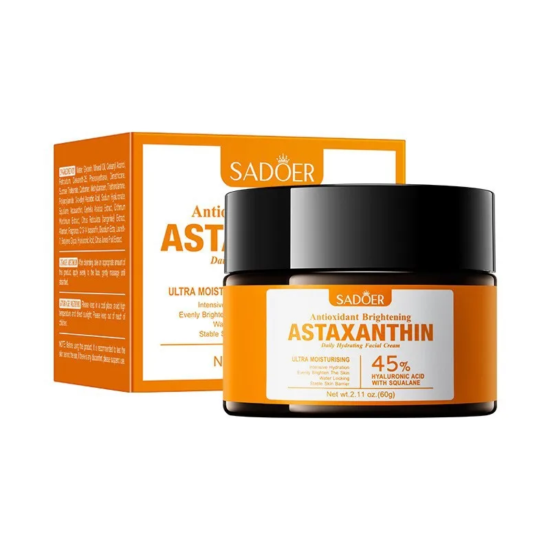 Krim Pencerah Antioksidan Astaxanthin – Hidrasi Anti Penuaan Mengurangi Flek Hitam & Kerusakan Matahari 60g