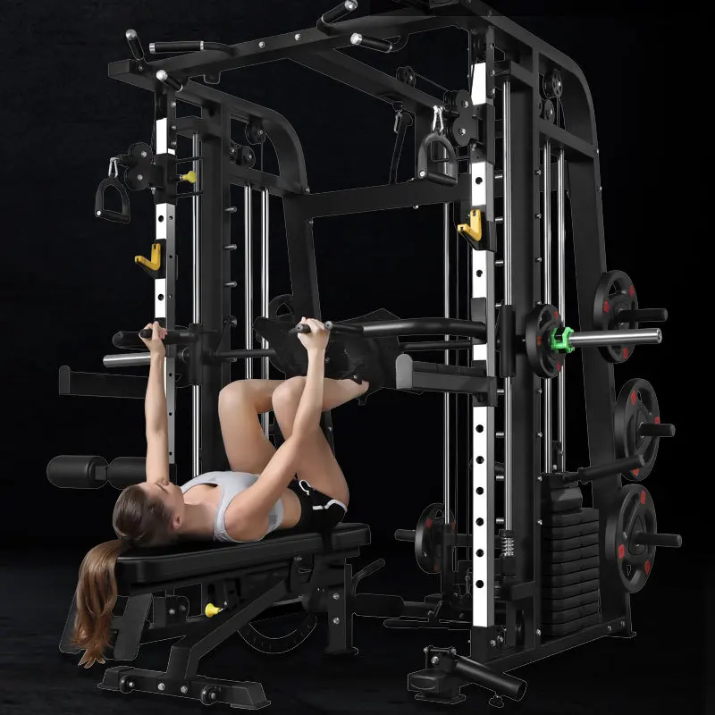 Horizontal Push Squat Frame, Flying Bird Gantry, Multi-Functional Combination Smith Machine, Household and Commercial