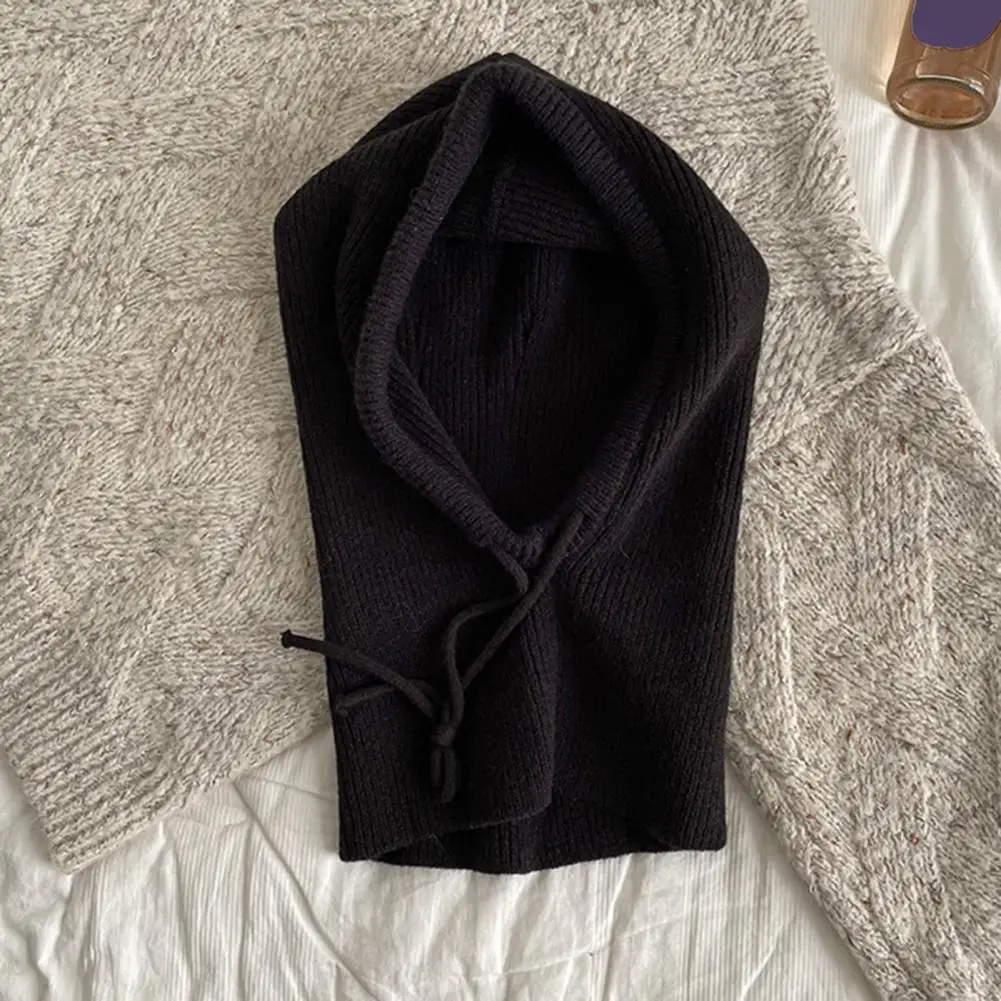 

Вязаный шарф Шапка Зимняя защитная шапка для головы и шеи Зимняя вязаная шапка с регулируемыми бретелями Погодный шарф для ушей на шею