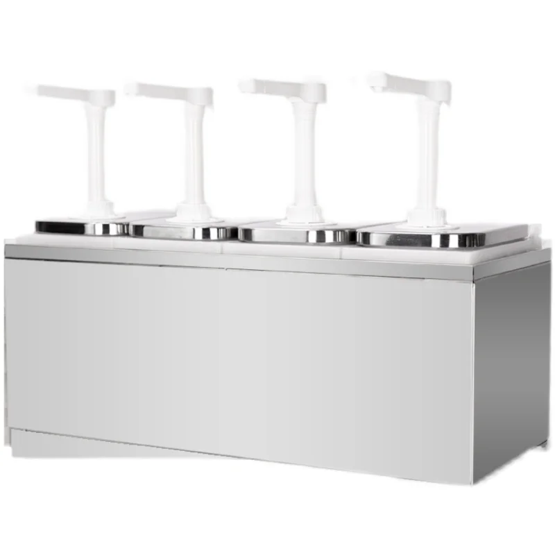 Special for catering chain, hand-pressed stainless steel sauce pressure pump, milk tea shop, syrup pressing bottle, juice pot, l