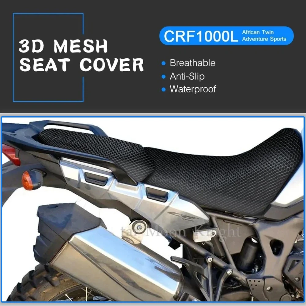 Motorrad 3D Mesh Sitzbezug Anti-Rutsch-Sitzkissen für Honda CRF1100L Africa Twin CRF1100 CRF 1100 L ADVENTURE SPORT 2020-
