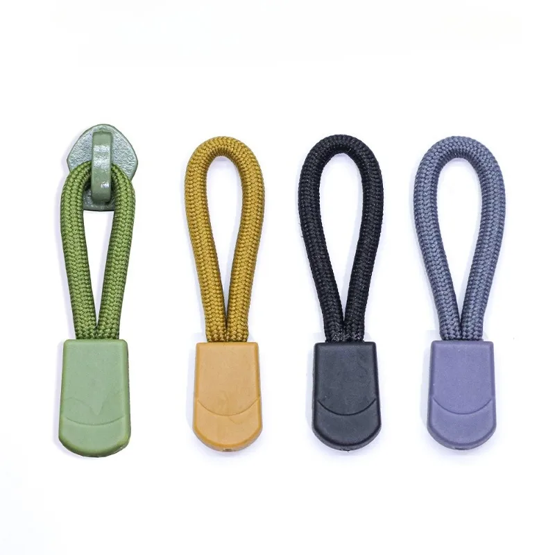 5/10/20pcs PVC Zipper Head Pull Rope DIY Sewing Material Zippers Extension Cord Tags Pull Slider For Clothes/Bag Outdoor