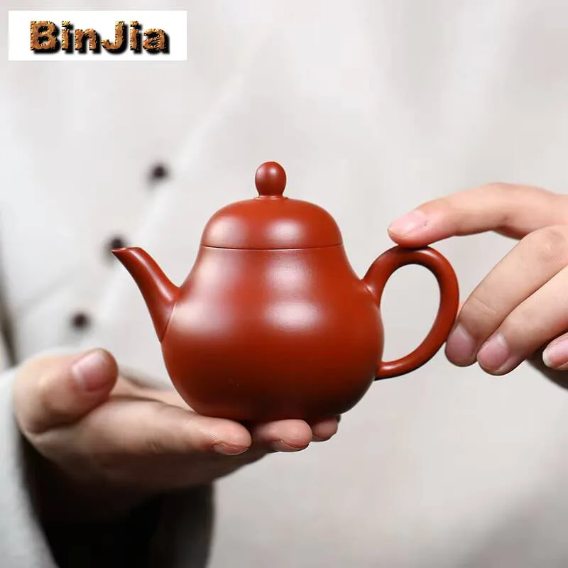 140 مللي أصيلة ييشينغ الأرجواني الطين الشاي Dahongpao الكمثرى على شكل وعاء اليدوية تصفية الجمال غلاية التقليد Puer مجموعة درينكوير هدية #3