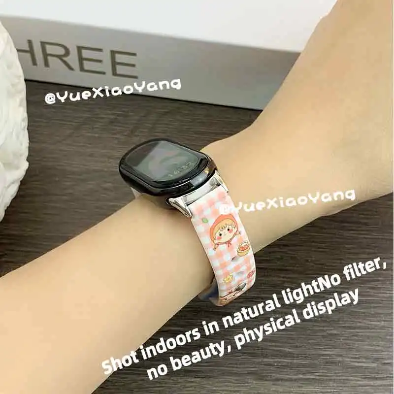 Cinturino orologio stampato estivo MINISO per Xiaomi Mi Band 10 9 8 cinturino da polso braccialetto sostituibile per Mi Band 10 9 8 cinturino intelligente