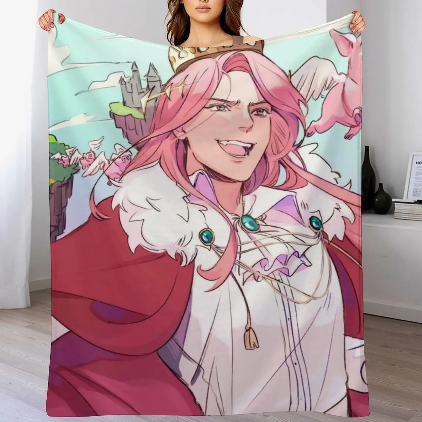 

Technoblade Smile Throw Blanket Soft Home Decor Blanket for Couch Bedroom