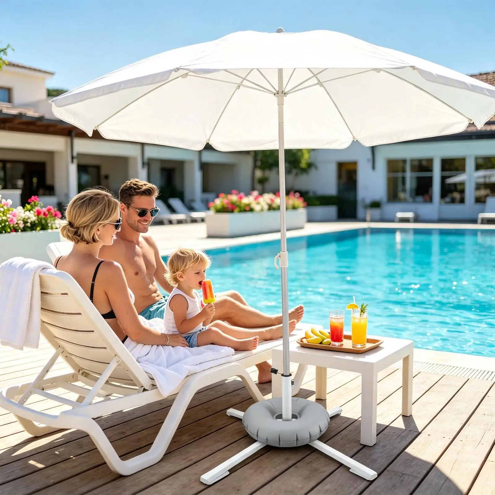 Sand Base For Beach Umbrella Stable Easy To Install Windproof Sand Mount Beach Umbrella Stand For Backyard Poolside Area Deck