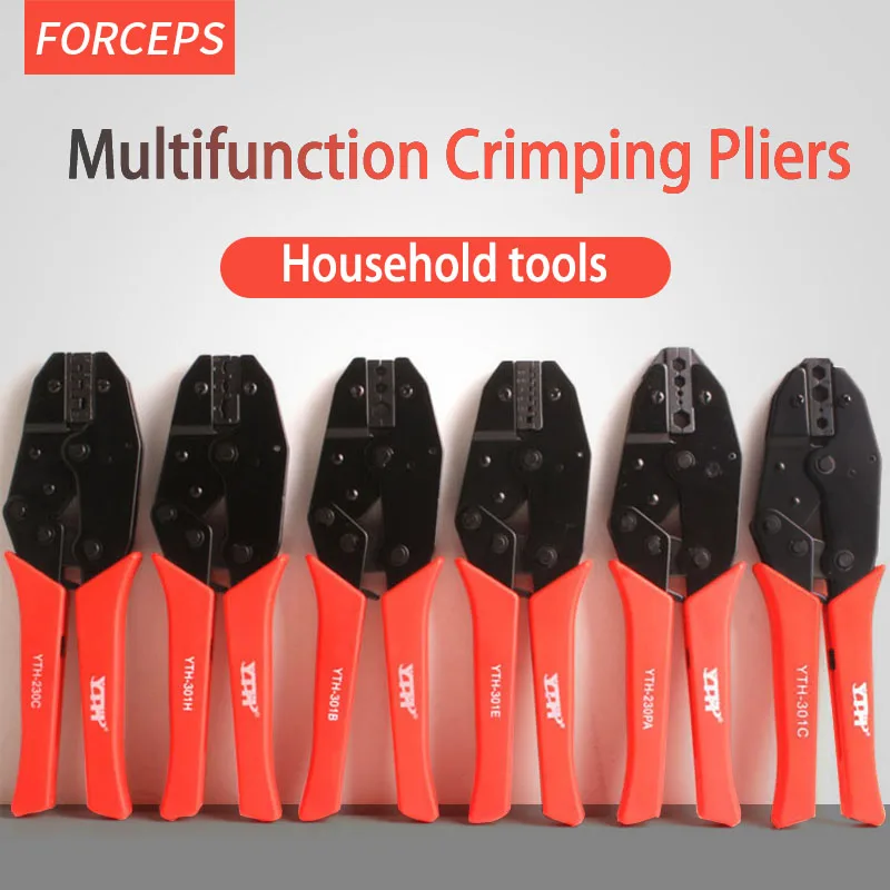 YTH-301J 301G 301C 301A 301K 230PA Crimping Pliers Ferrule Sleeves Tubular BNC Terminal Pliers Tools Wire Crimper Electrical Set