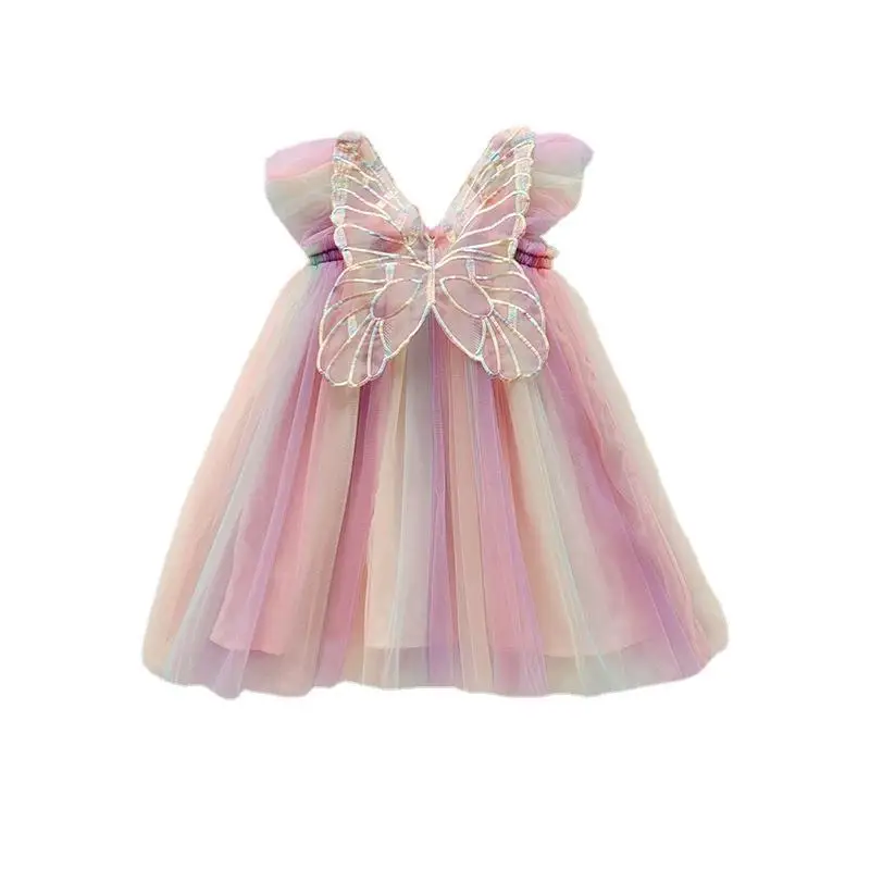 Robe à bulles papillon de dessin animé pour fille, costume d'Halloween avec ailes, Rick Forest Degradplay